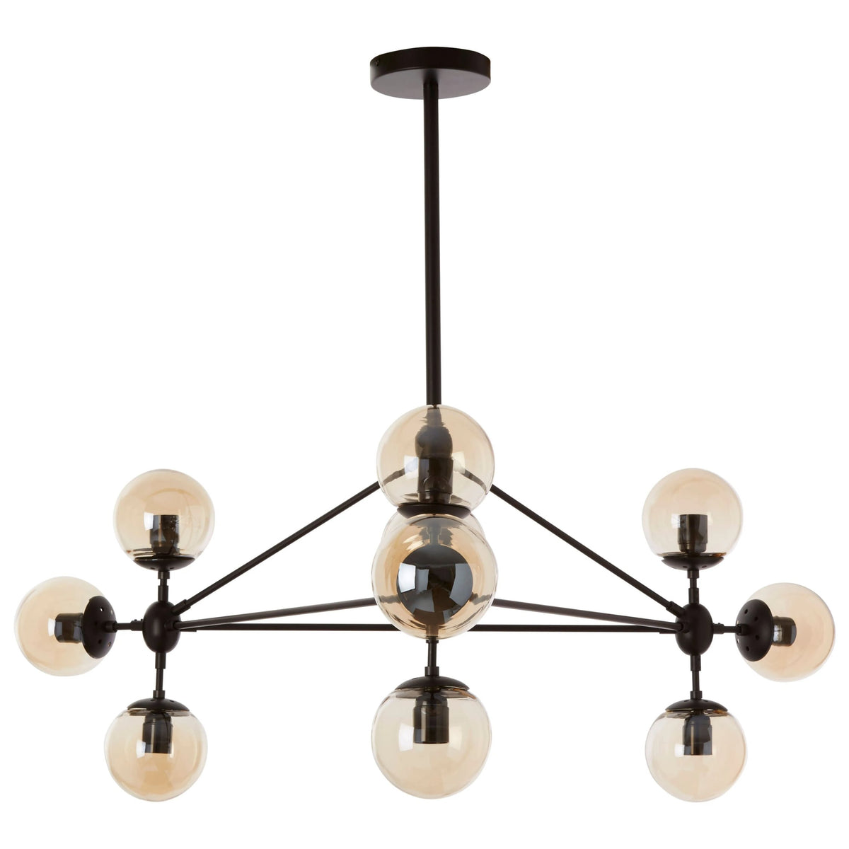 Cambridge 10 Arm Pendant Light #colour_matte-black