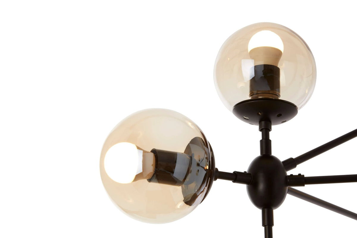Cambridge 10 Arm Pendant Light #colour_matte-black