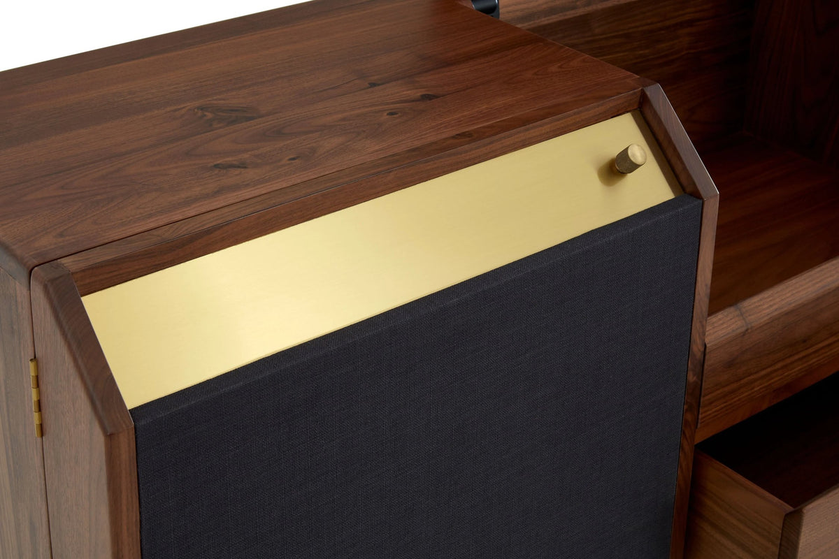 Hudson Walnut Wood 2 Door and Drawers Sideboard