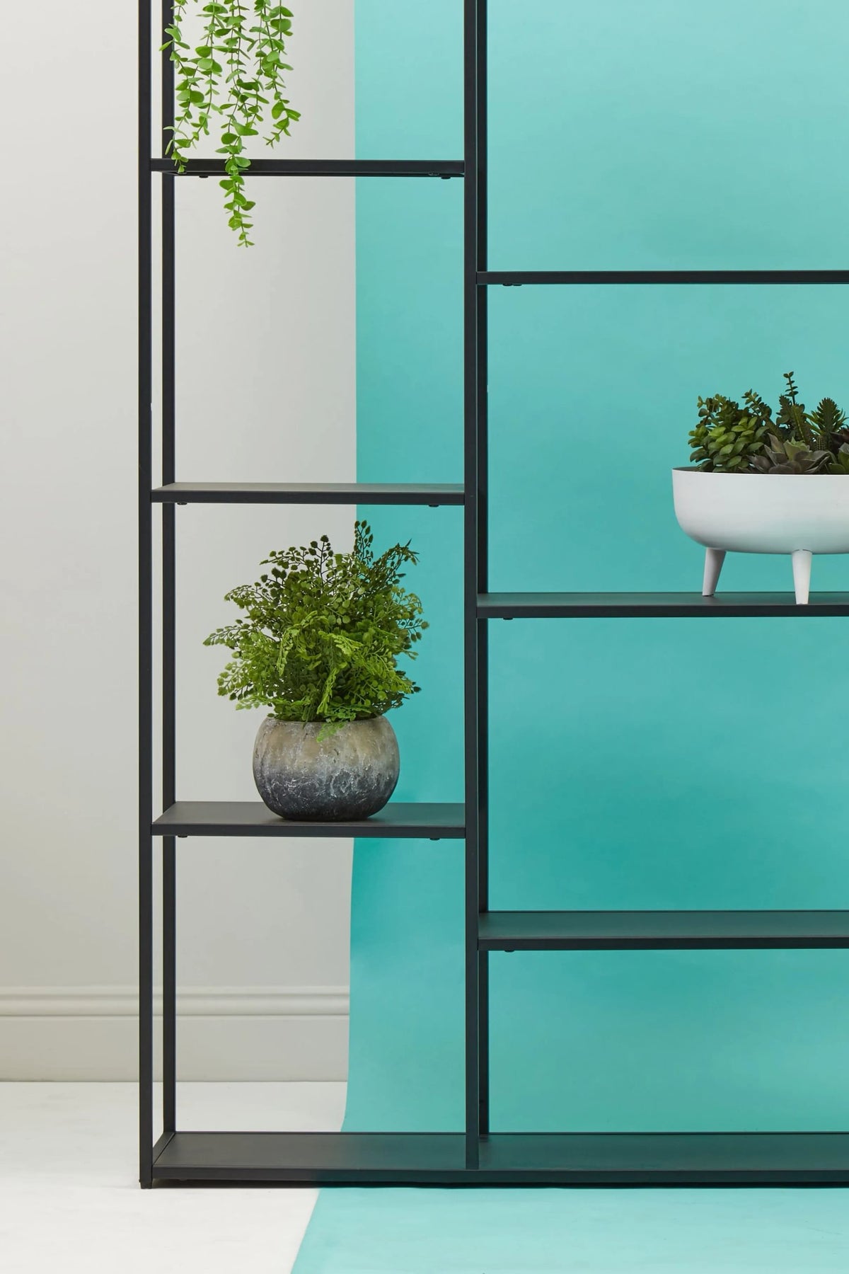 Oxford Black Metal Multi Tier Shelf Unit