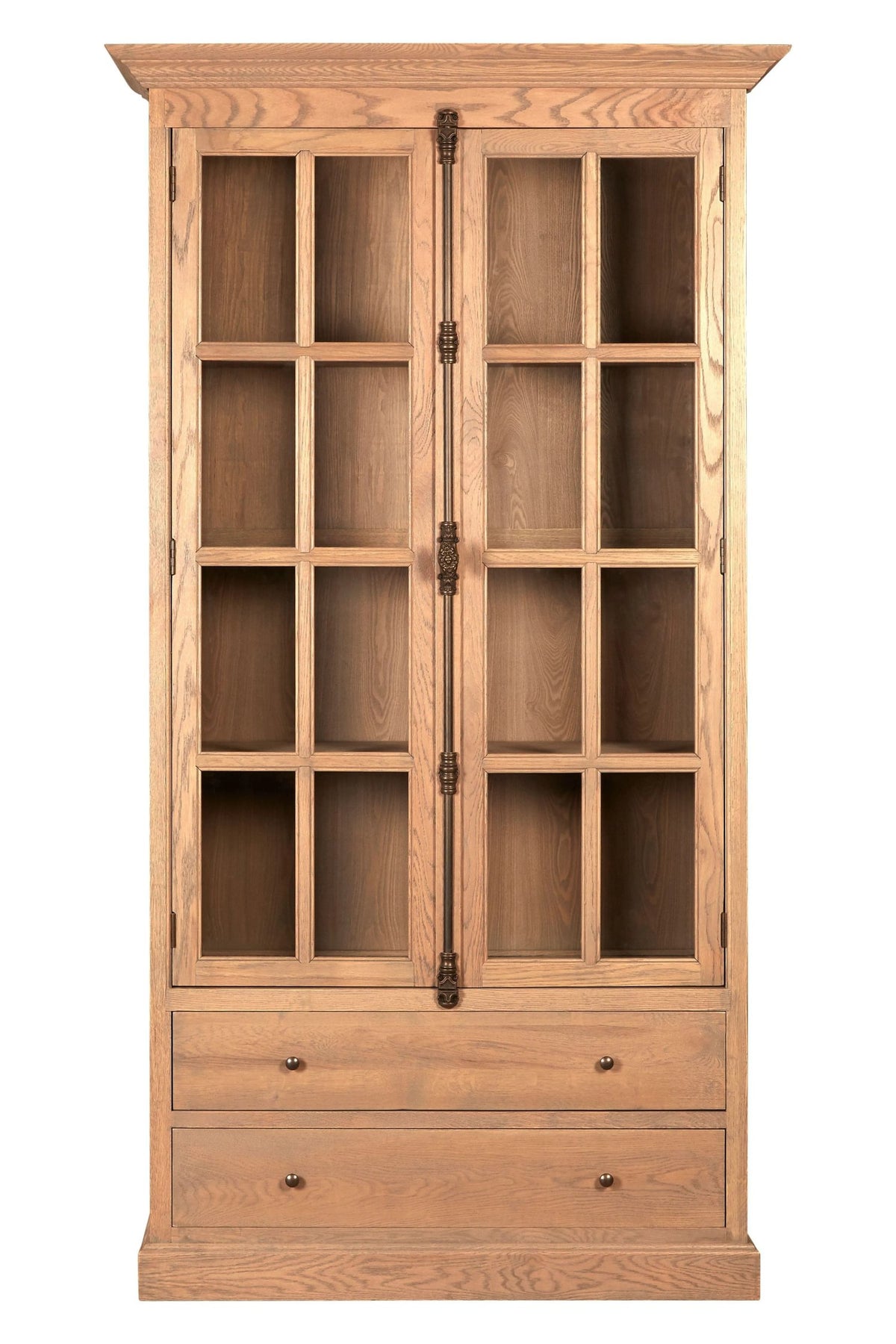 Cannes Oak Wood Tall Cabinet