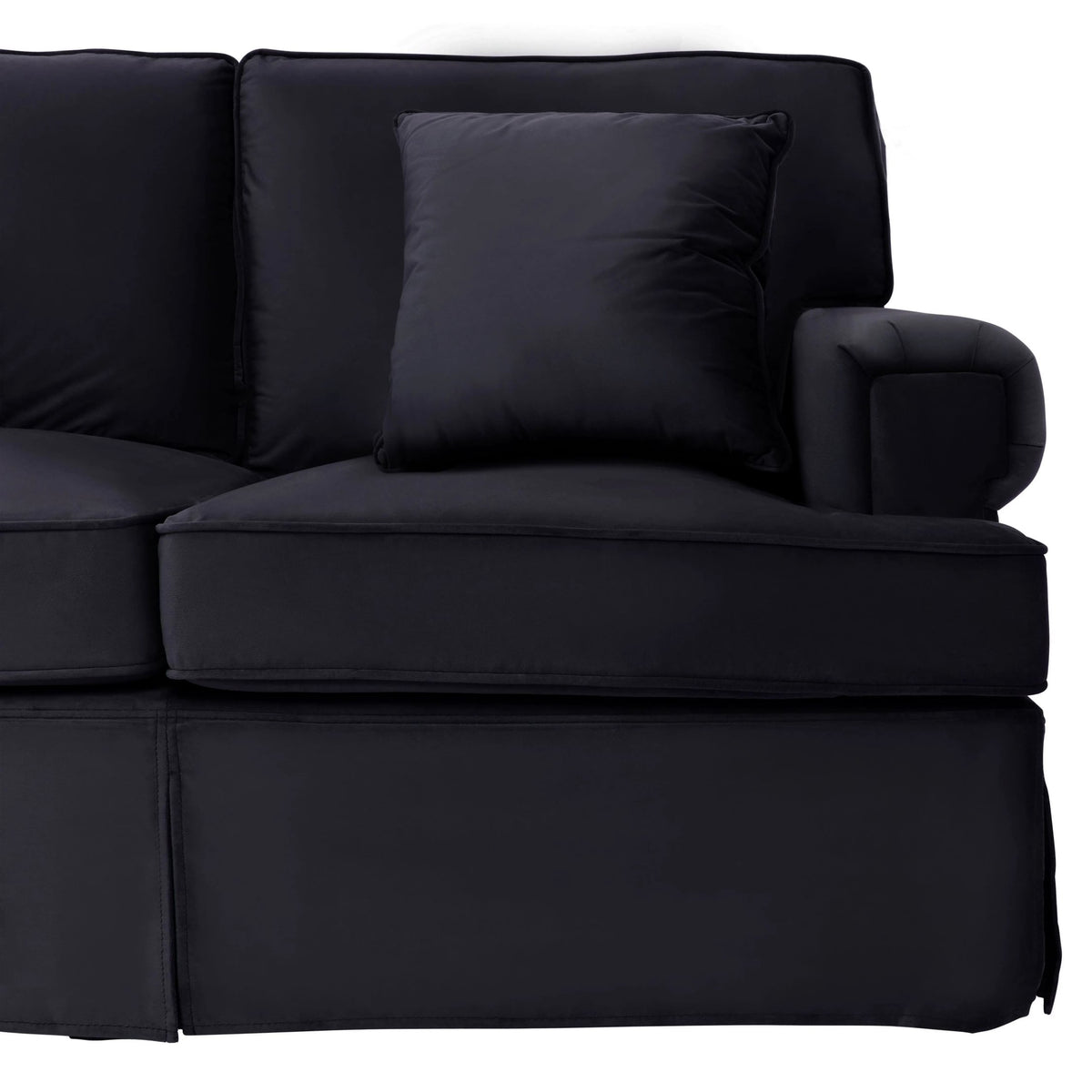 Whitby Three Seat Velvet Right Chaise Sofa