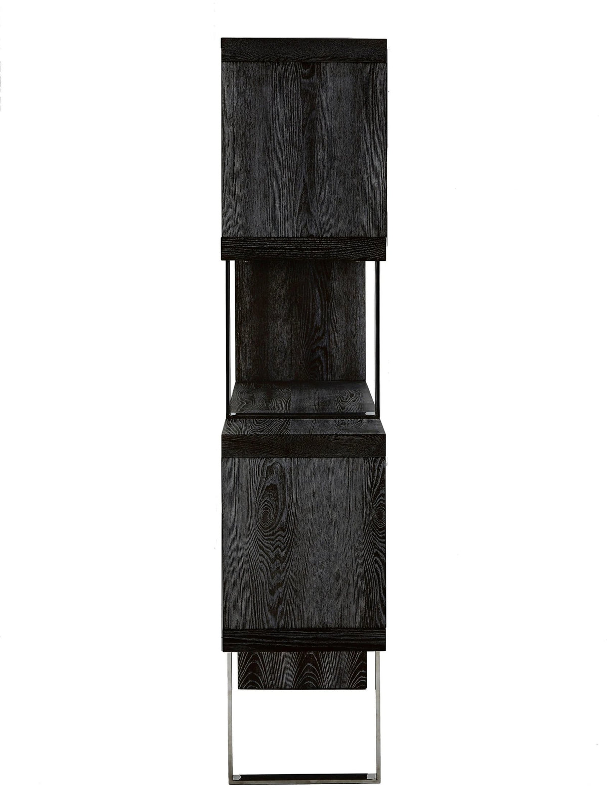 Porto Black Elm Wood 4 Tier Shelf Unit