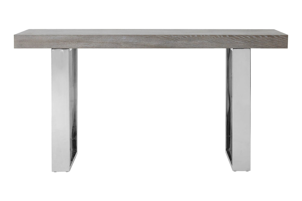 Porto Elm Wood Console Table #colour_grey