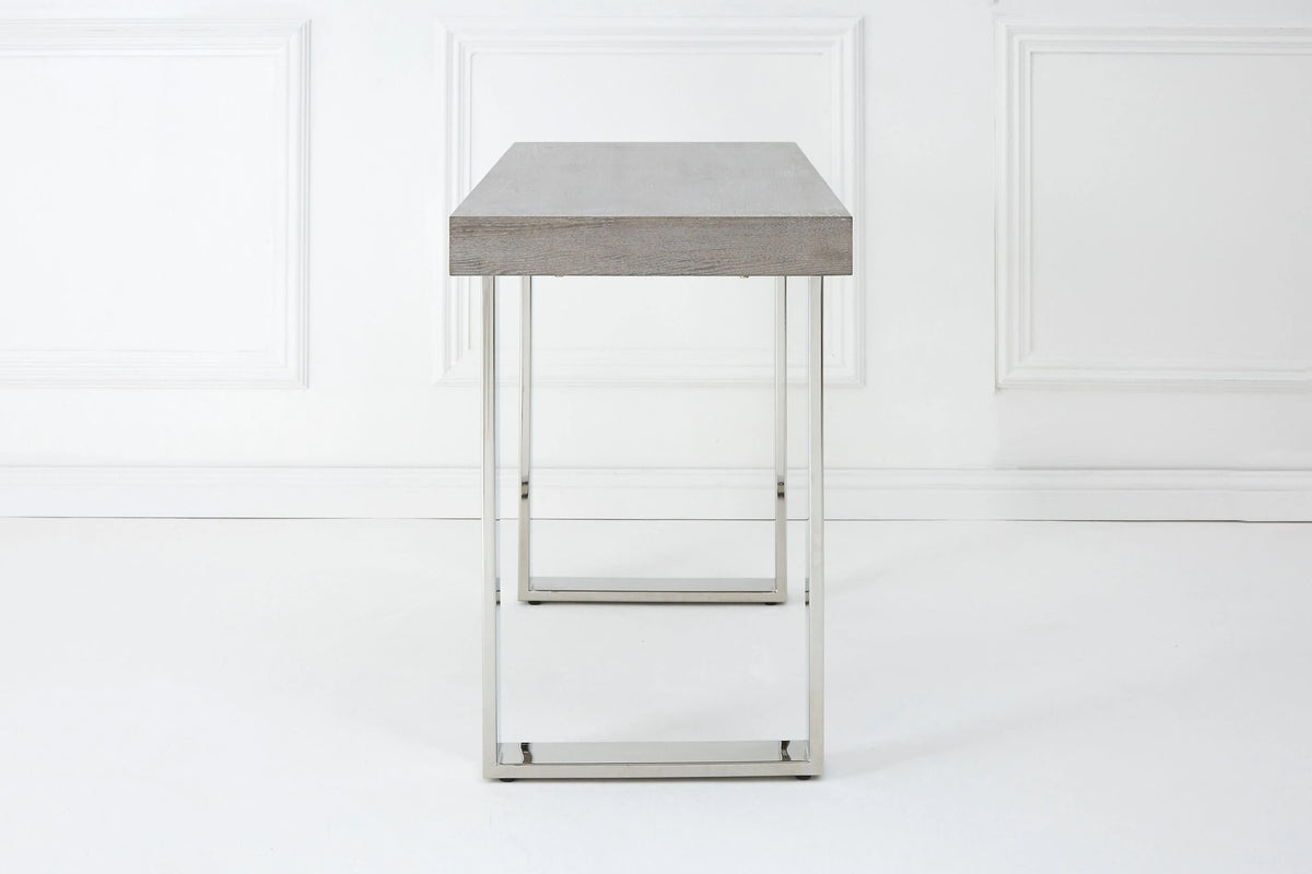 Porto Elm Wood Console Table #colour_grey