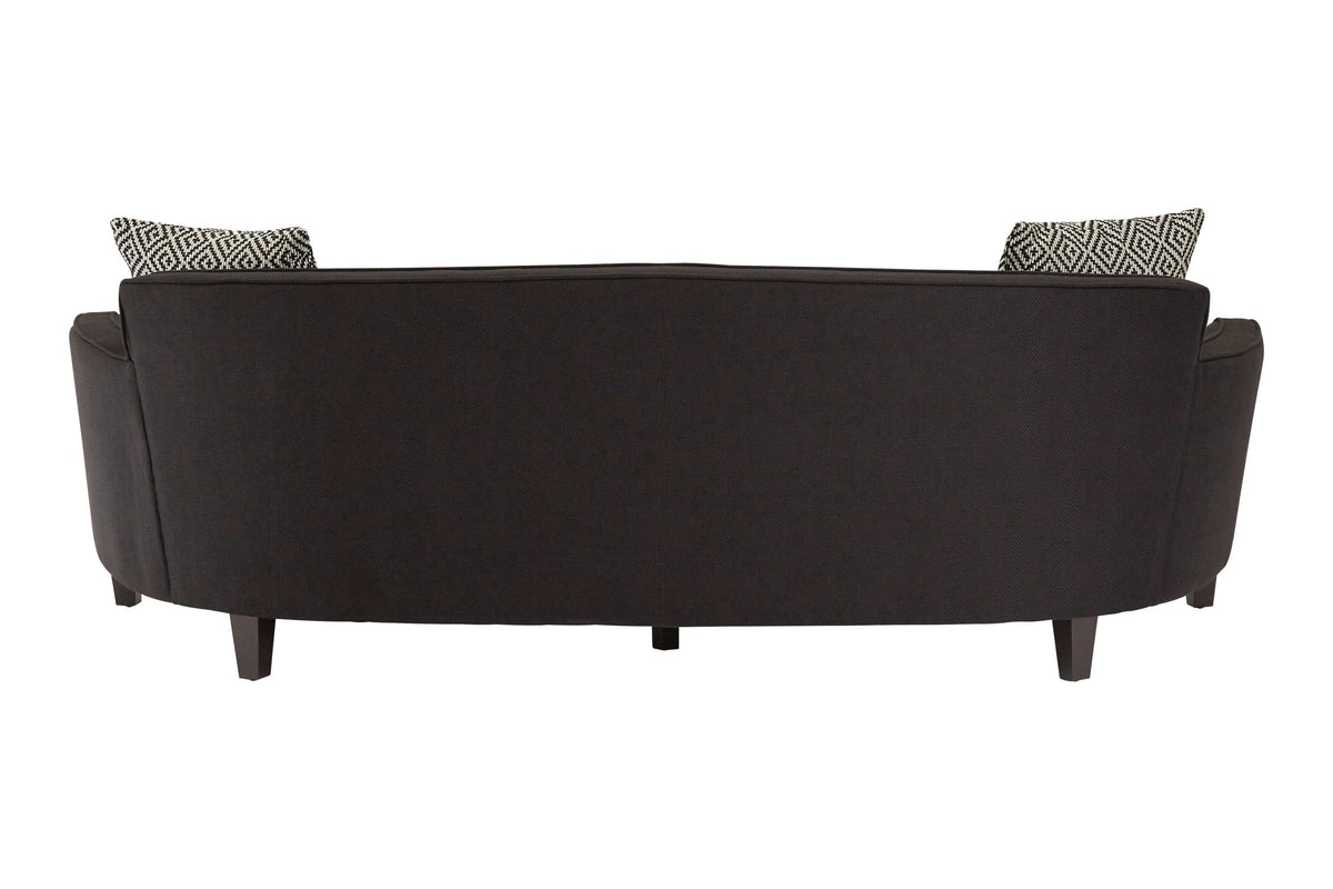 Heswall 3 Seat Black Dimity Fabric Sofa