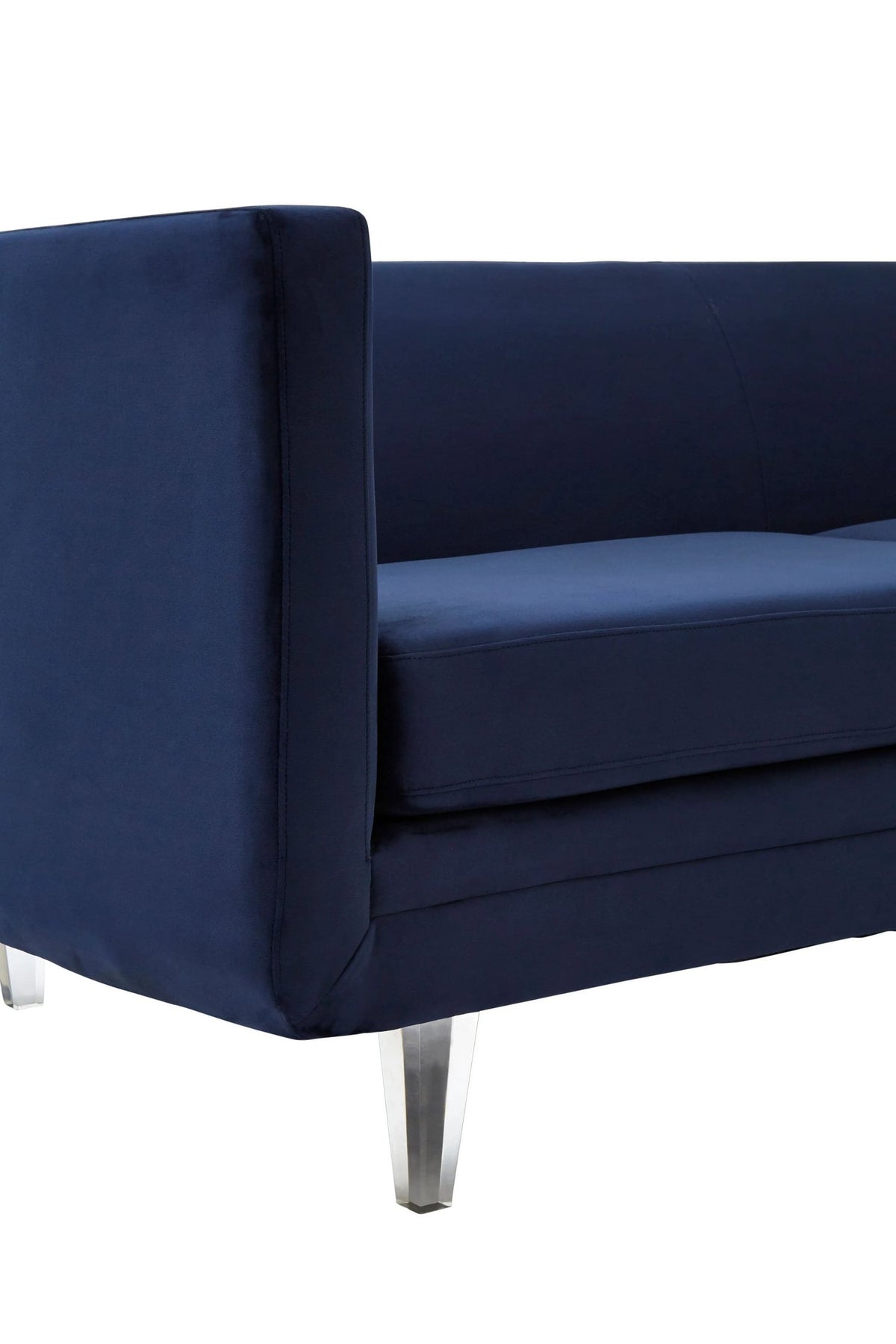 Lewes Navy Velvet 3 Seater Sofa
