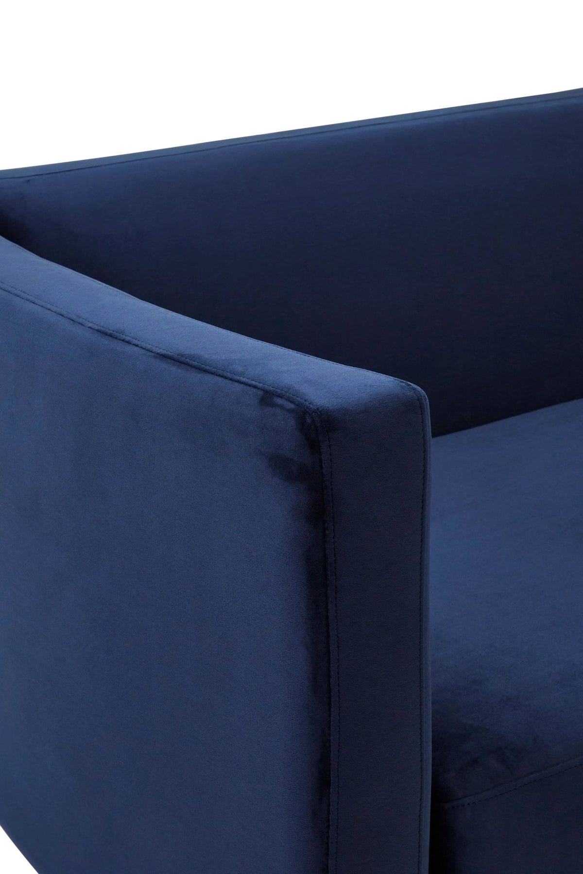 Lewes Navy Velvet 3 Seater Sofa