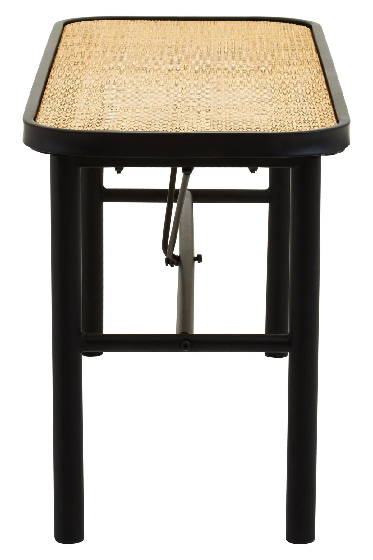 Porto Metal and Rattan Bench