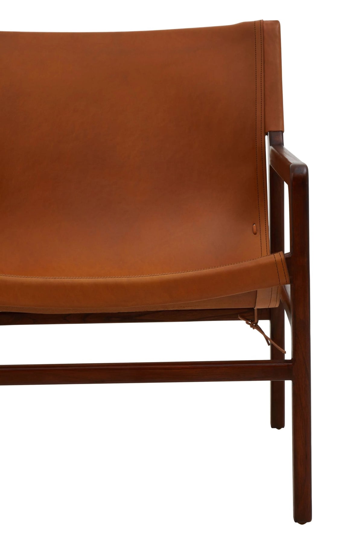 Carlton Antique Brown Leather Sling Chair