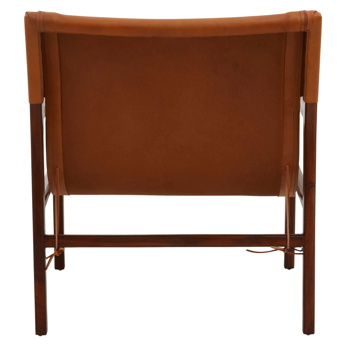 Carlton Antique Brown Leather Sling Chair