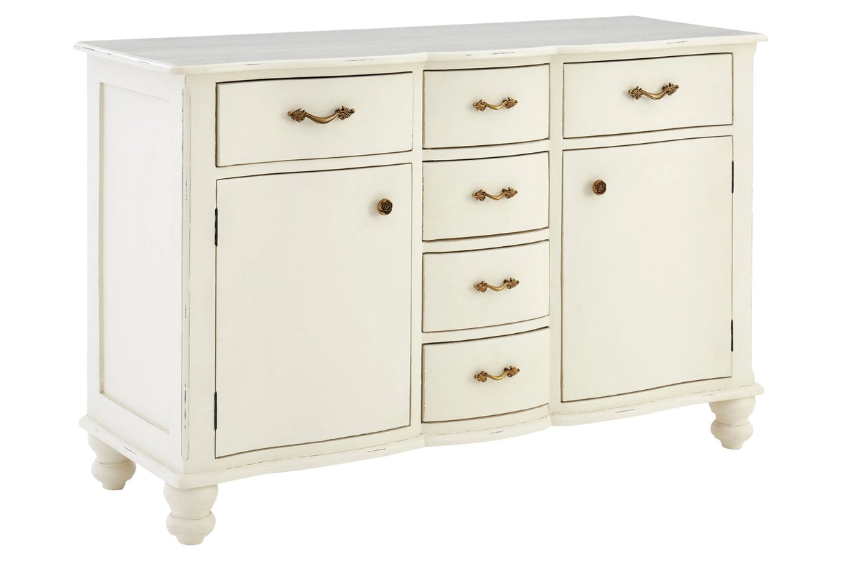 Stirling 6 Drawer White Sideboard