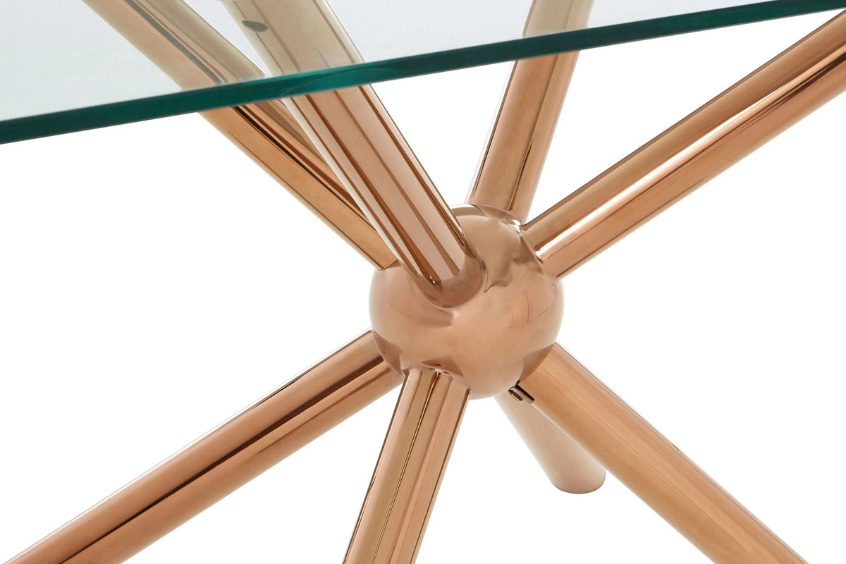 Cambridge Rectangular Rose Gold Dining Table