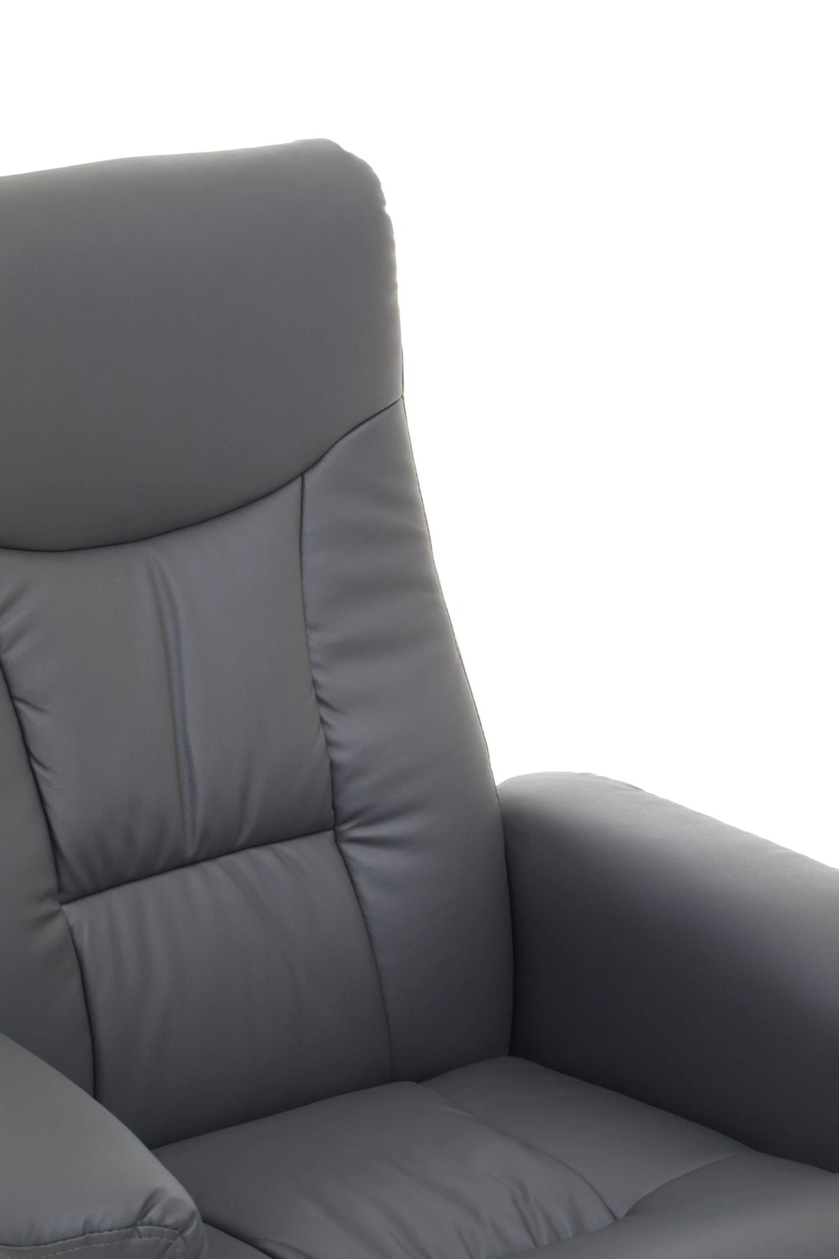 Nantwich Leather Effect Reclining Chair #colour_grey