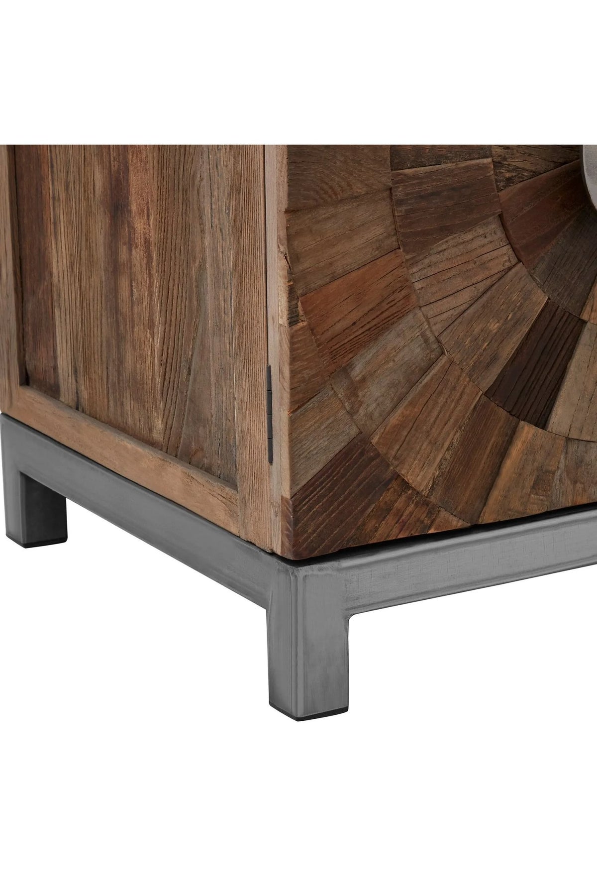 Bexhill Small Recycled Elm Wood 2 Door Cabinet