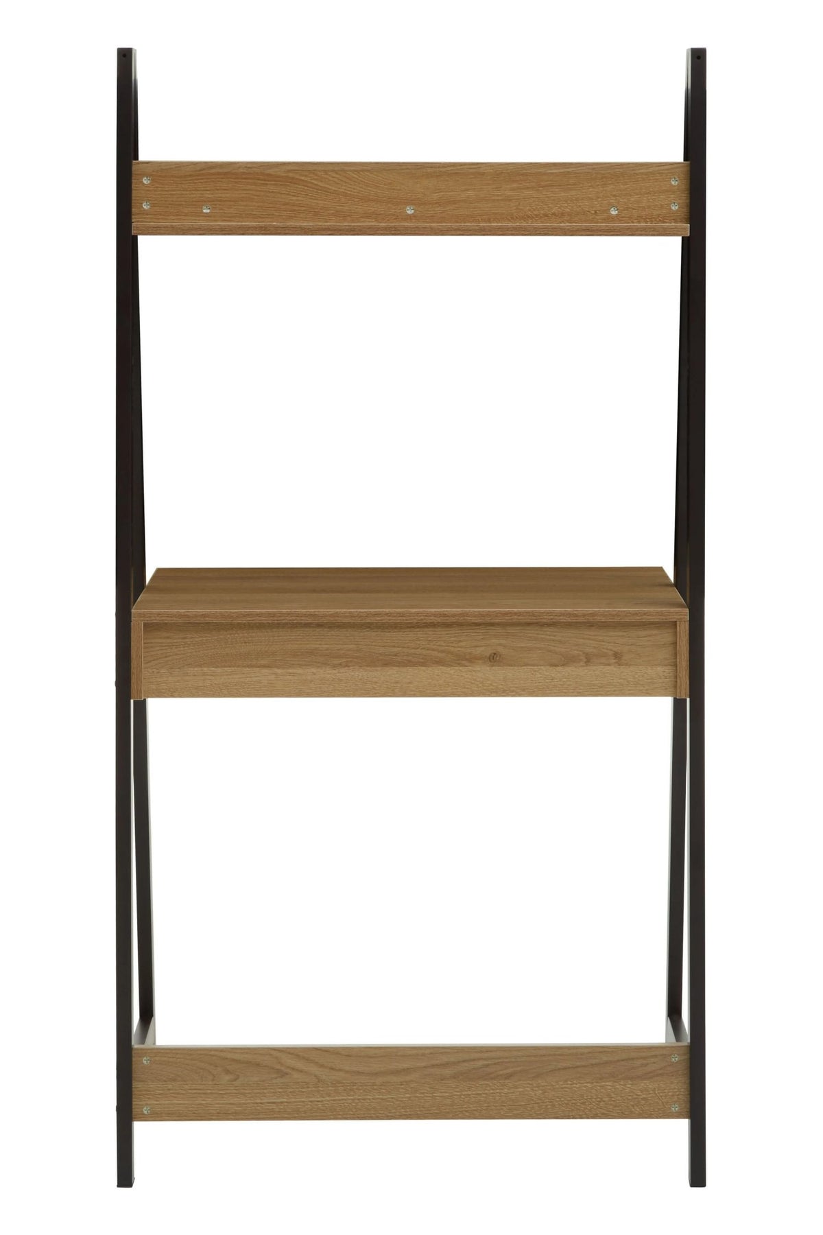 Penzance Natural Oak Effect Desk with Metal Frame
