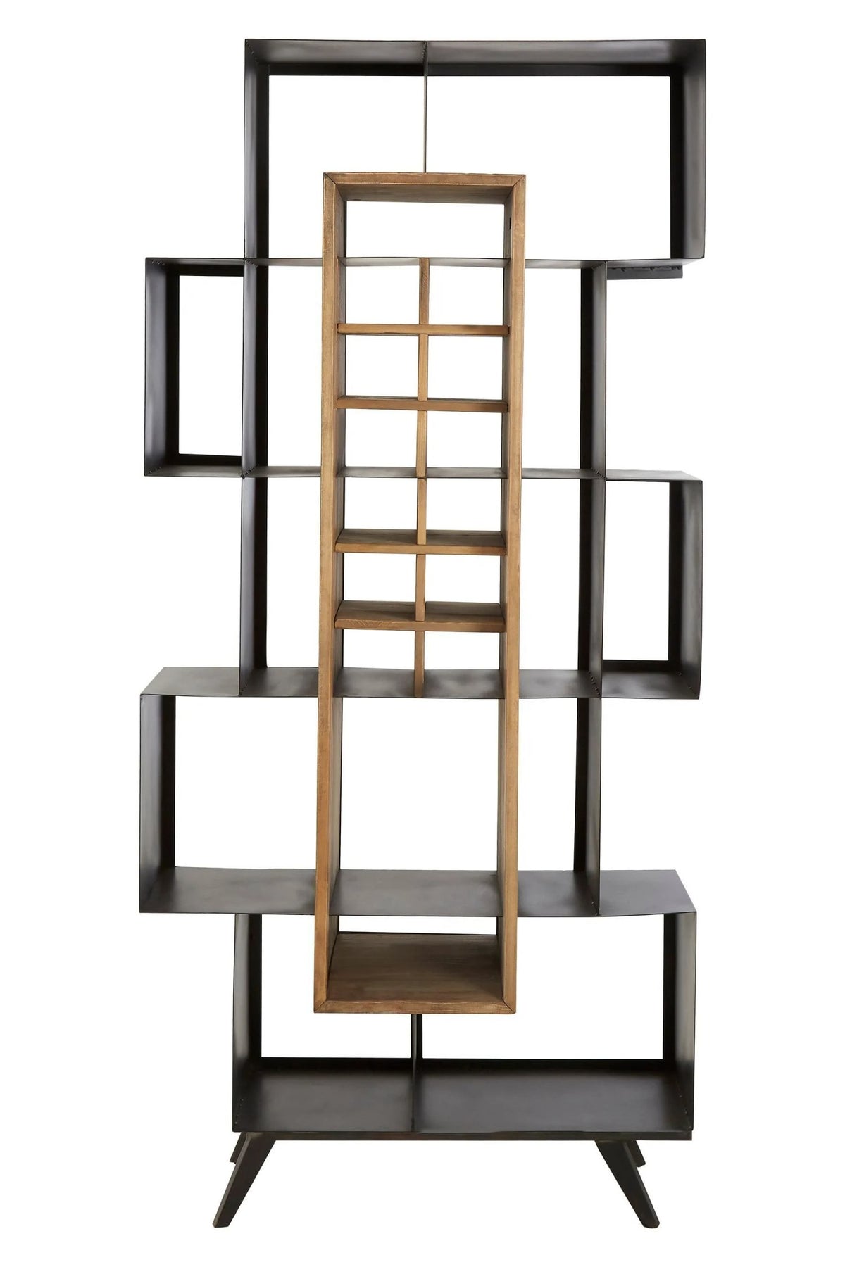 Siena Recycled Pine Wood Design Shelf Unit with Wine Storage