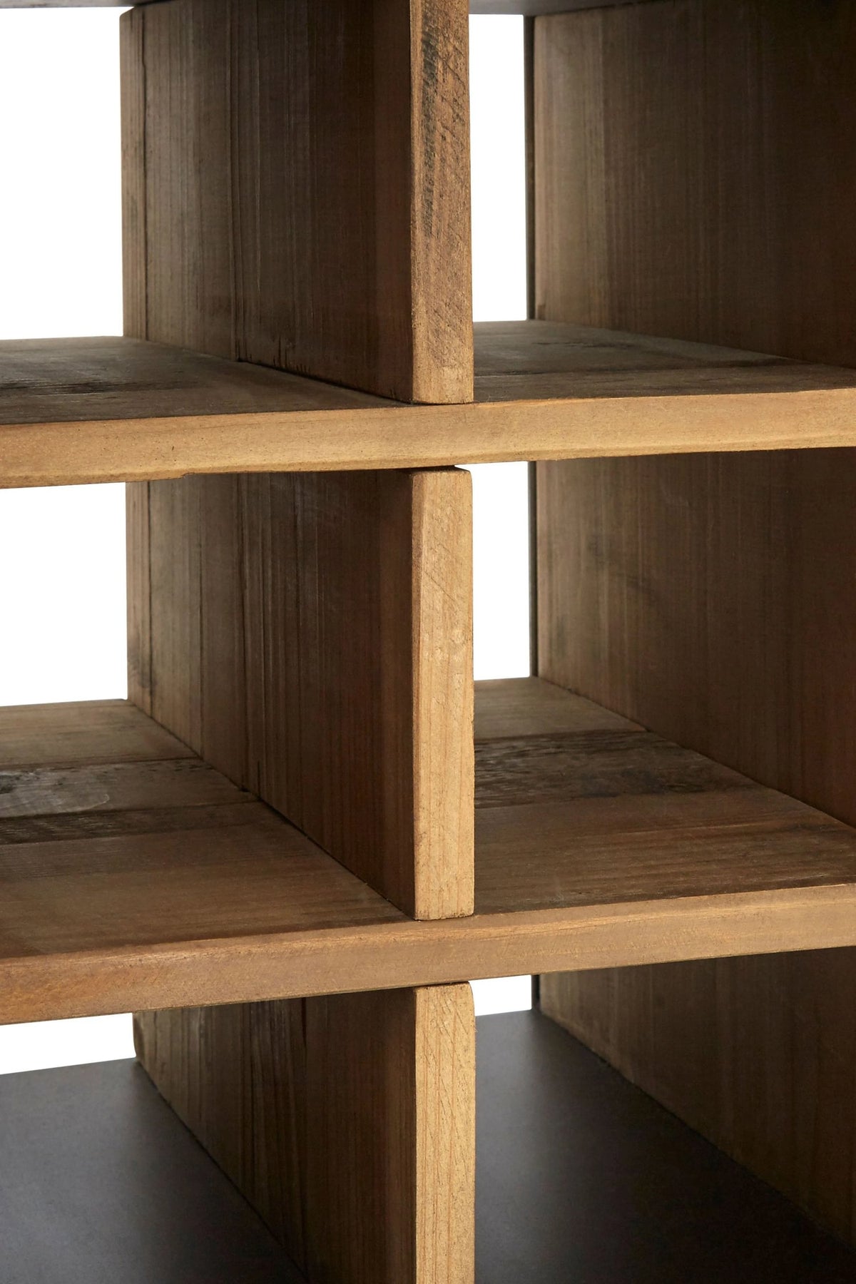 Siena Recycled Pine Wood Design Shelf Unit with Wine Storage
