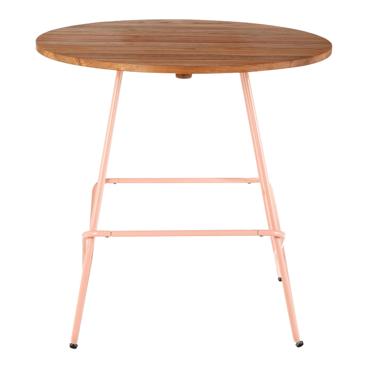Madison Metal and Elm Wood Round Dining Table