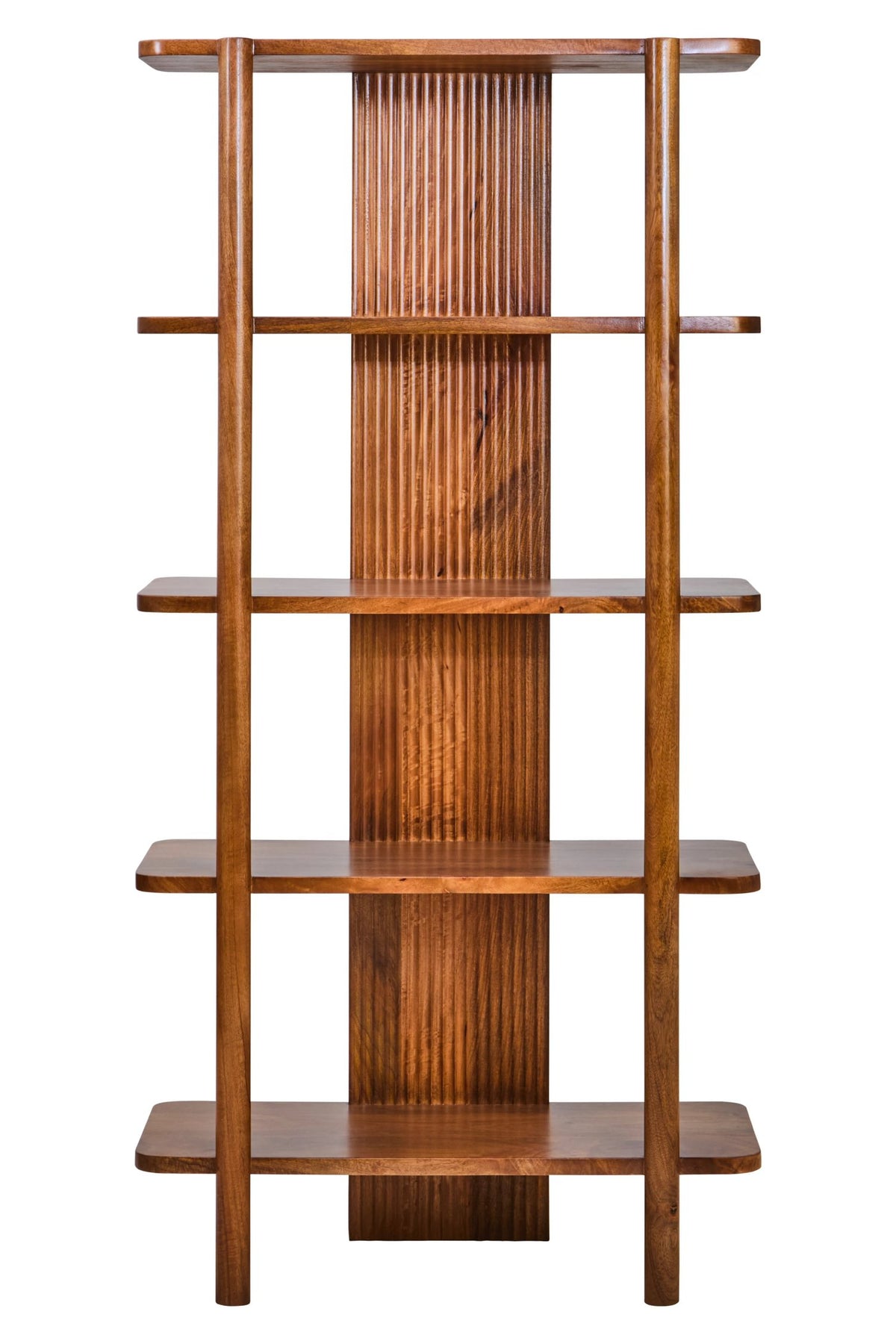 Stirling Five Tier Mango Wood Shelf Unit