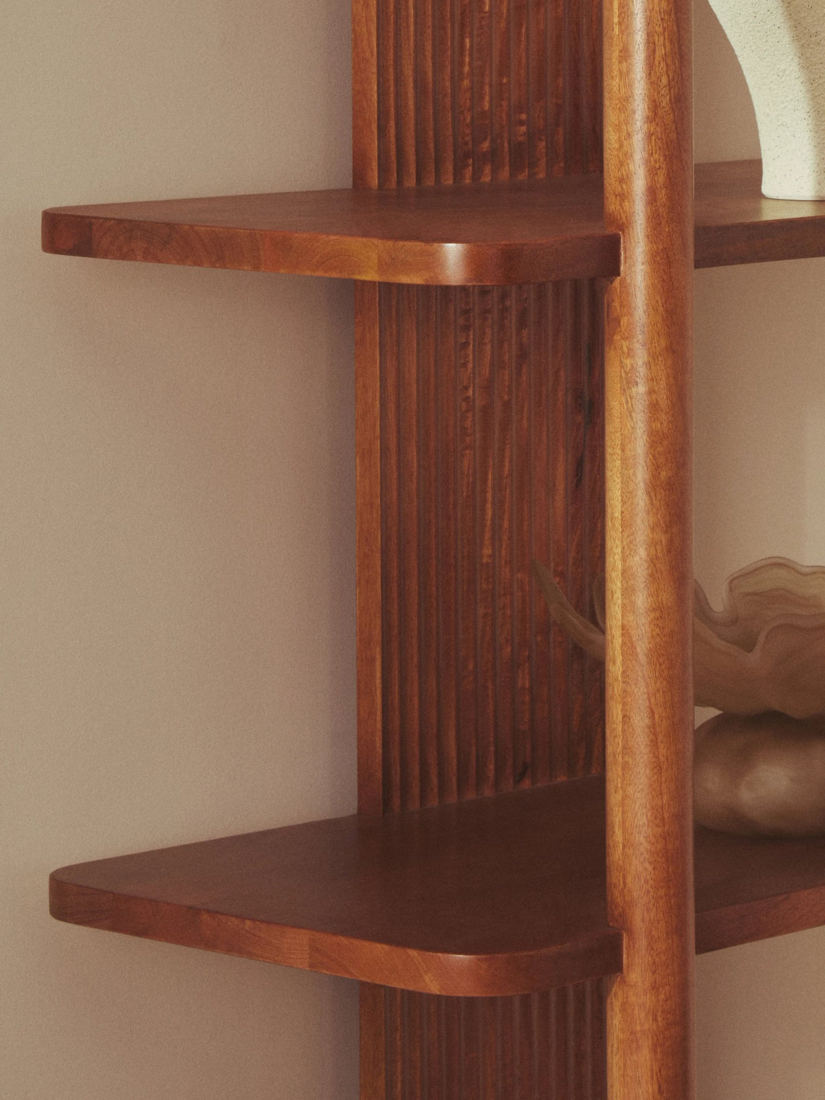 Stirling Five Tier Mango Wood Shelf Unit