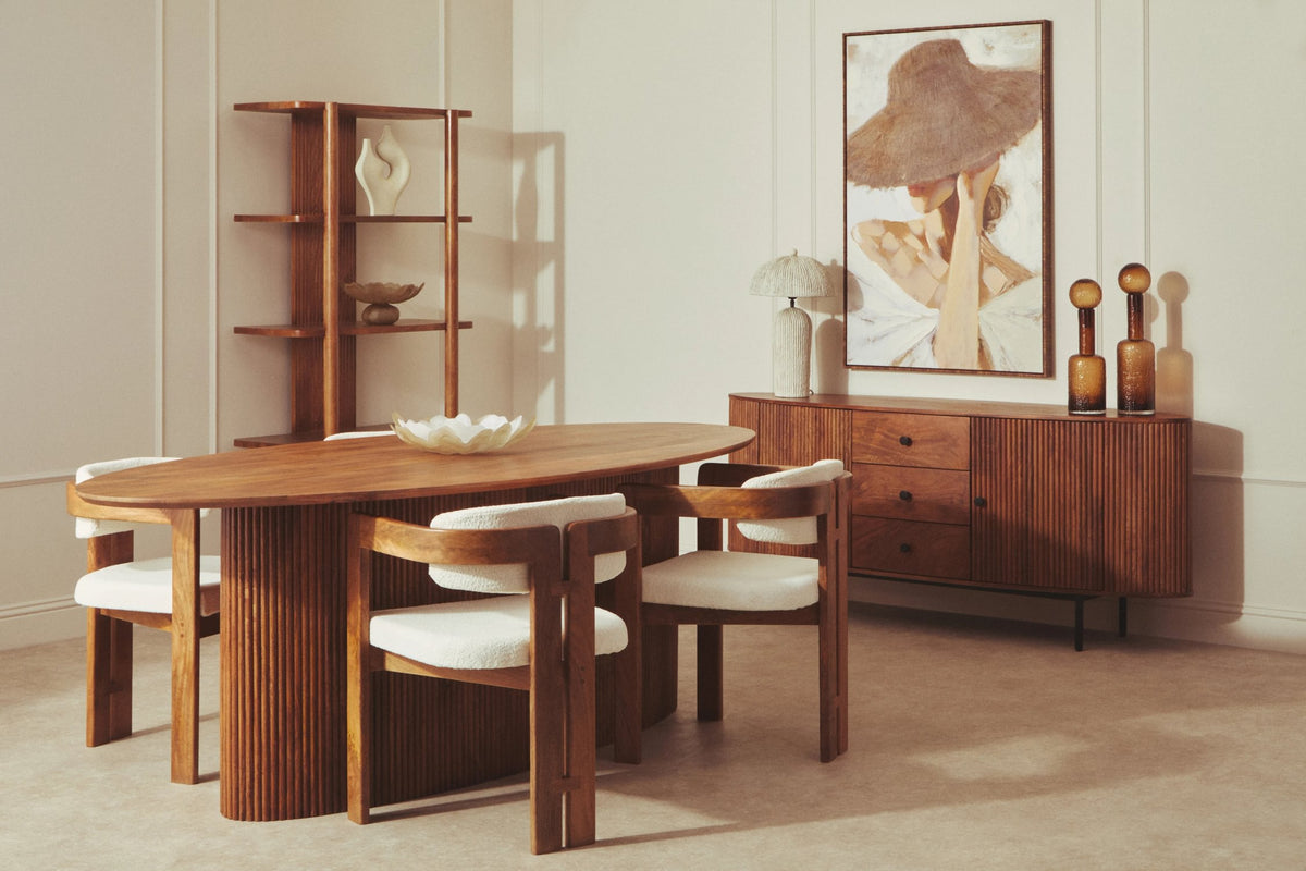 Stirling Five Tier Mango Wood Shelf Unit