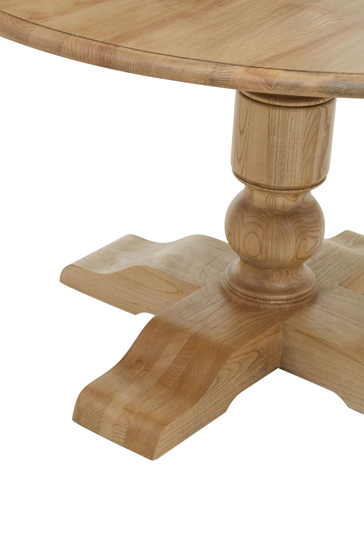Brighton Oak Wood Round Dining Table