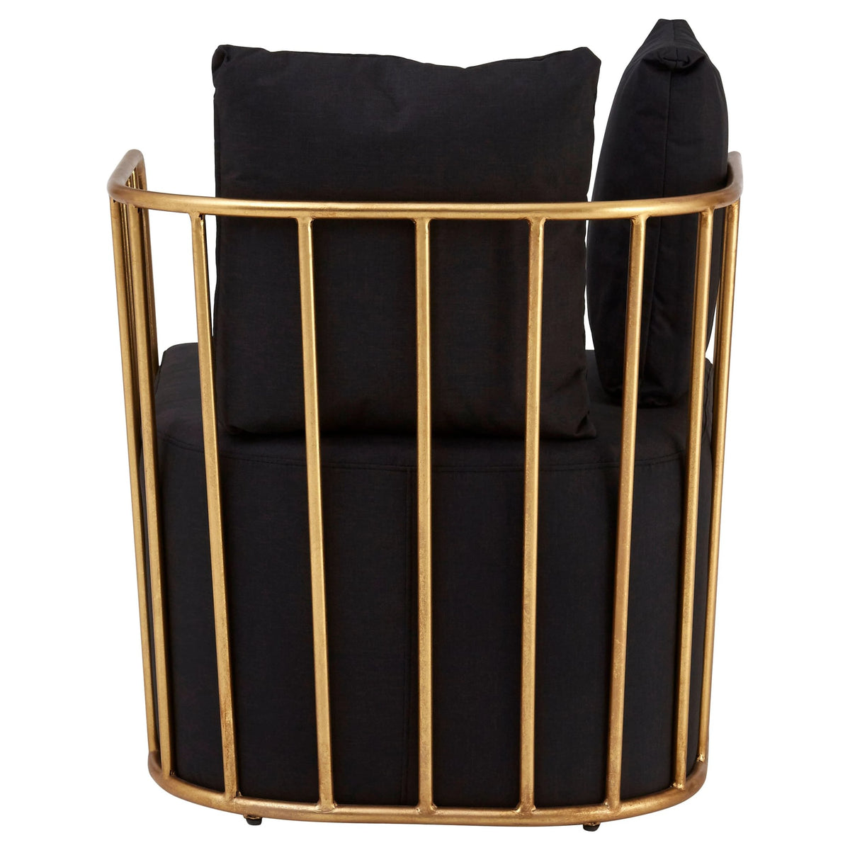 Swanage Black Linen and Gold Frame Chair