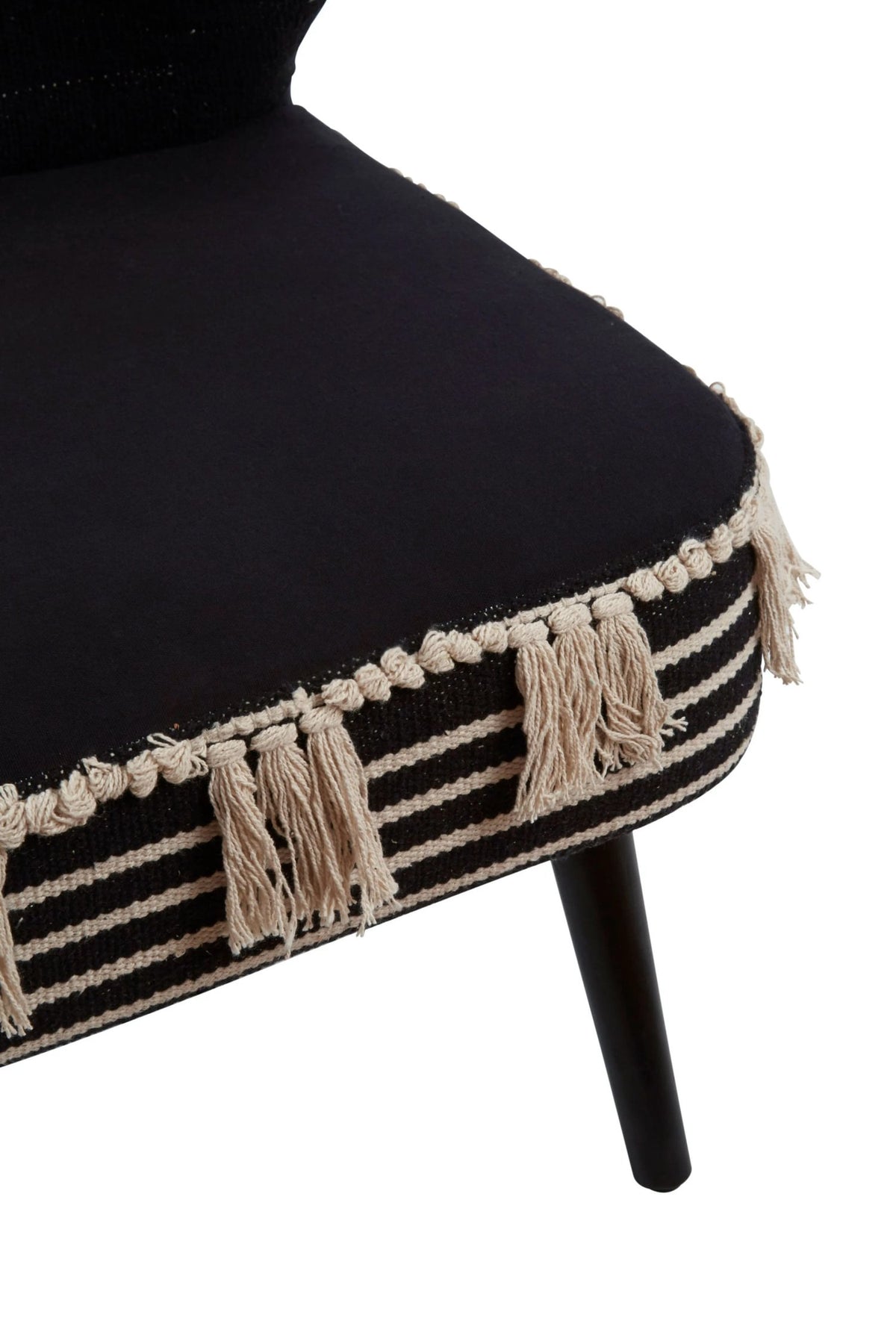 Granada Black and White Textured Fabric Chair