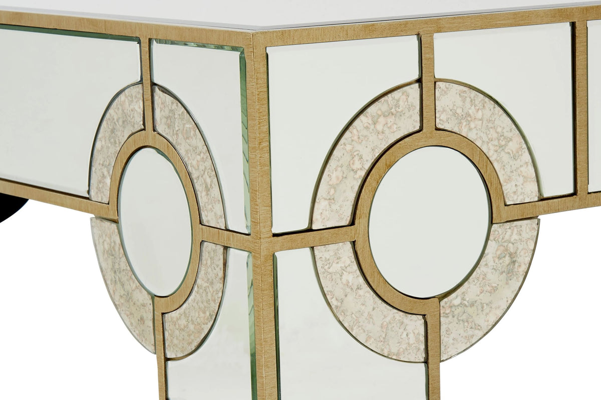 Durham Champagne Gold and Mirrored Coffee Table