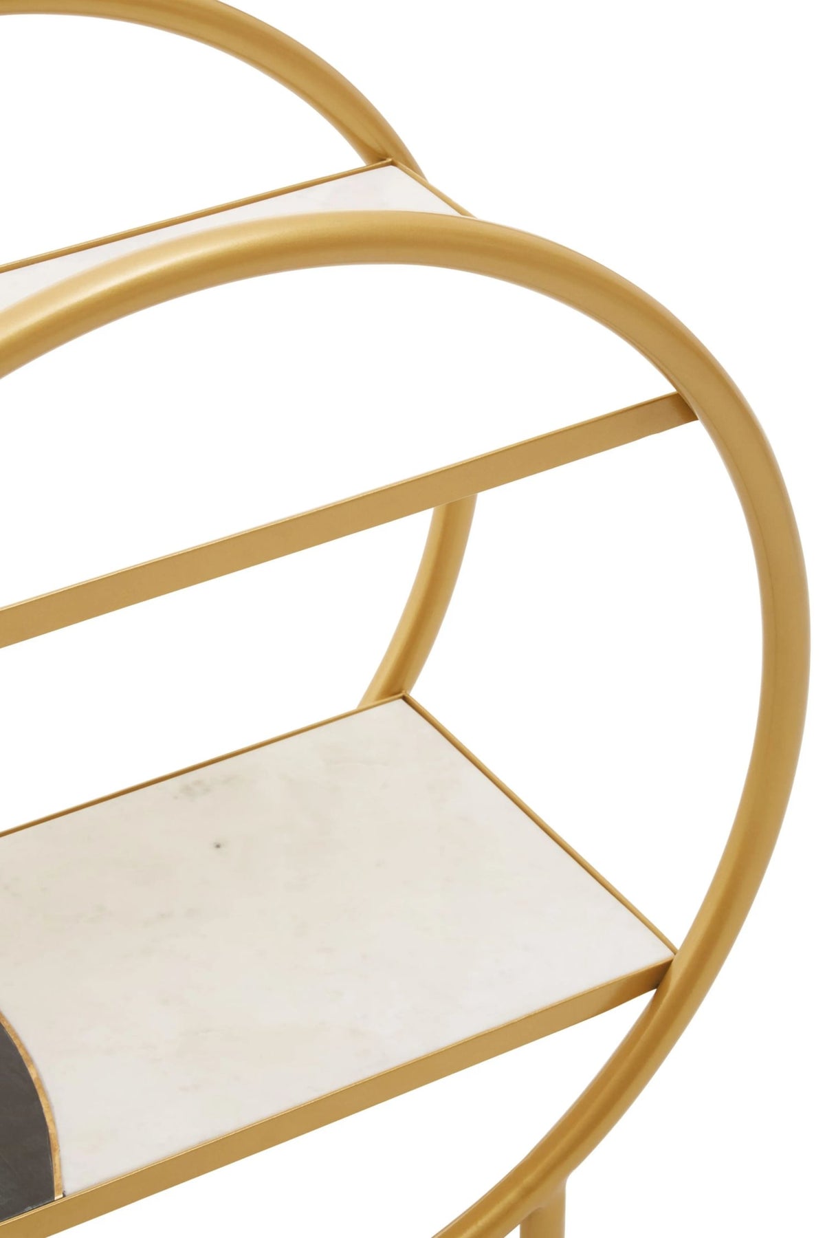 Lichfield Marble 2 Tier Round Shelf Or Bar Unit