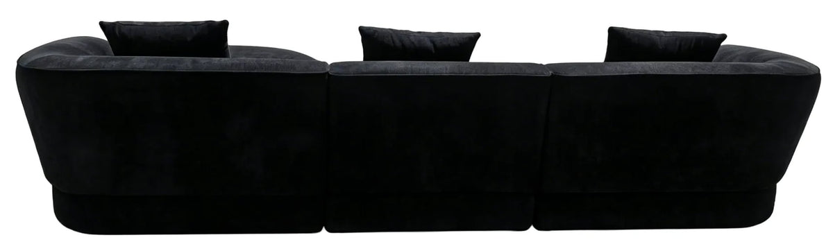 Stow Textured 3 Seater Corner Chaise Sofa #colour_black
