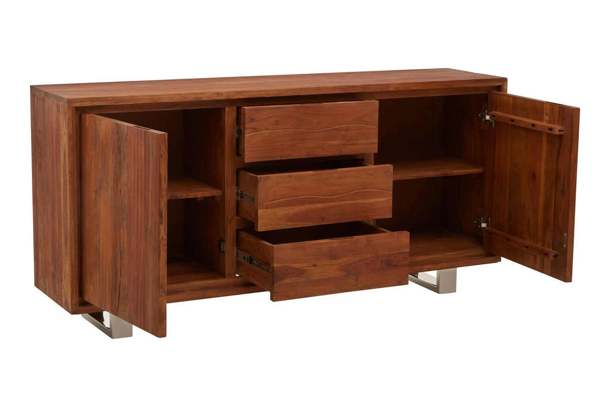Oxford Acacia Wood 2 Doors and 3 Drawers Sideboard