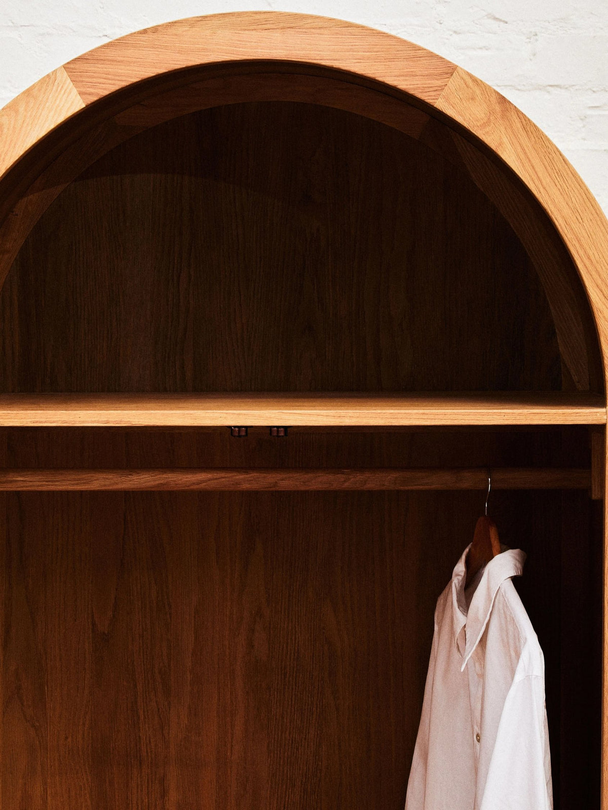 Cannes Rattan and Oak Wood 2 Door Wardrobe