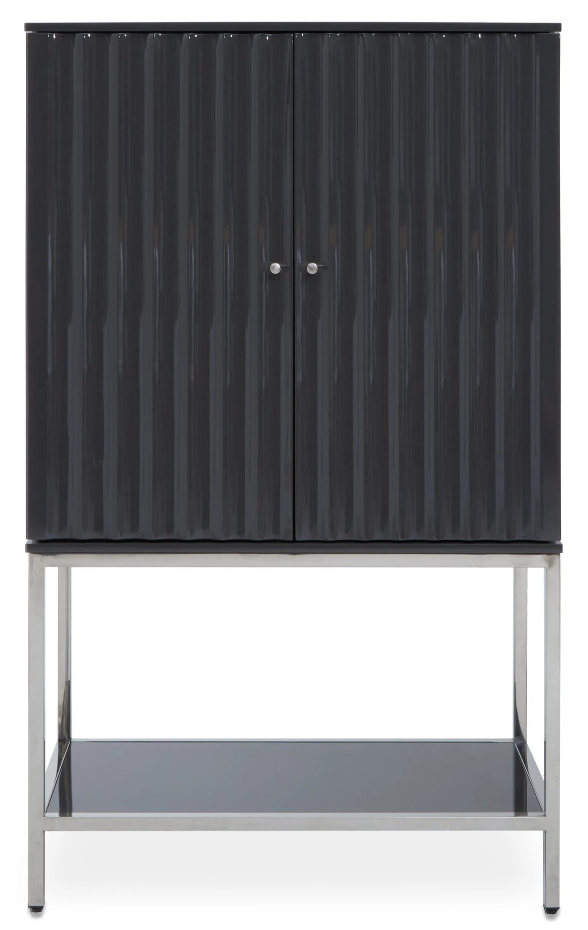 Sandringham Grey Gloss Finish Cabinet