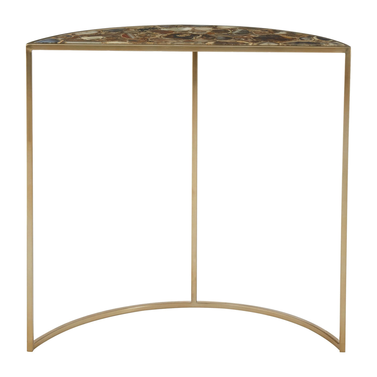 Loxley Agate and Half Moon Console Table