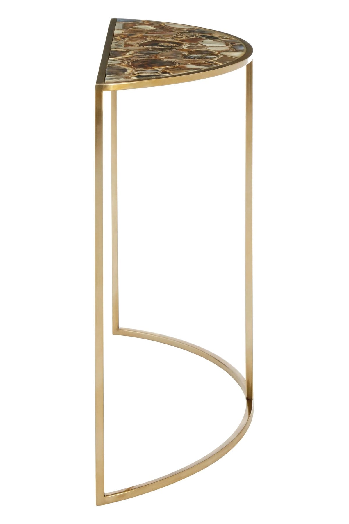 Loxley Agate and Half Moon Console Table