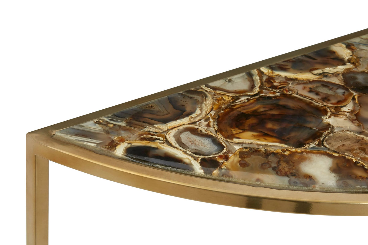 Loxley Agate and Half Moon Console Table