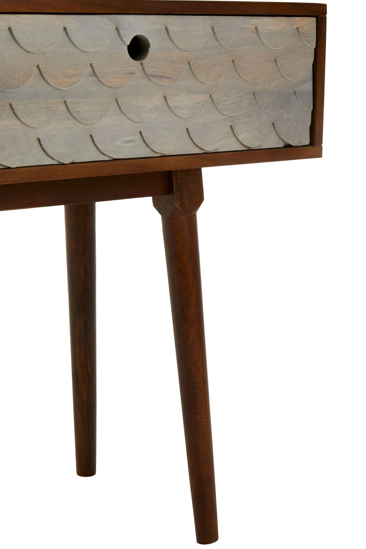 Exeter Carved Mango Wood Console Table with 2 Drawers