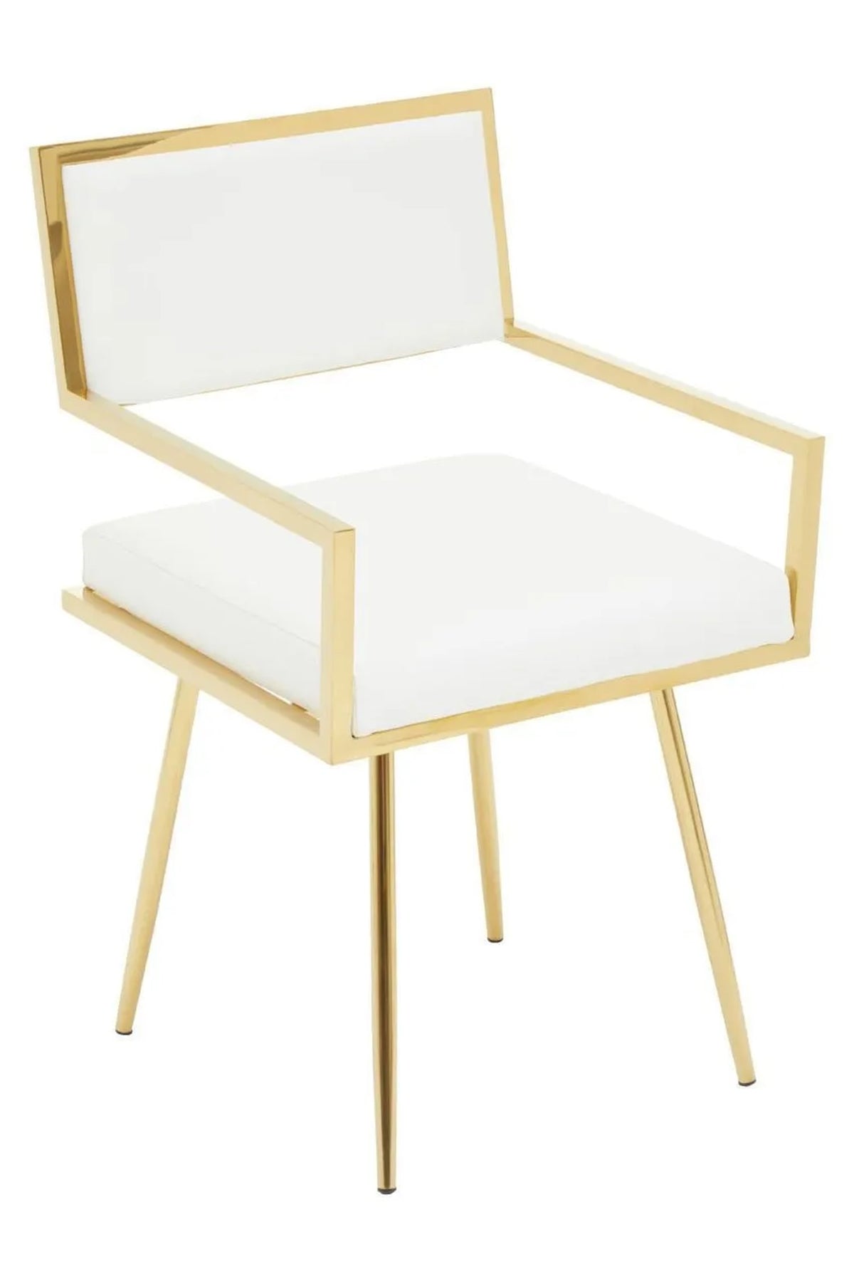 Devon Ivory Faux Leather Dining Chair