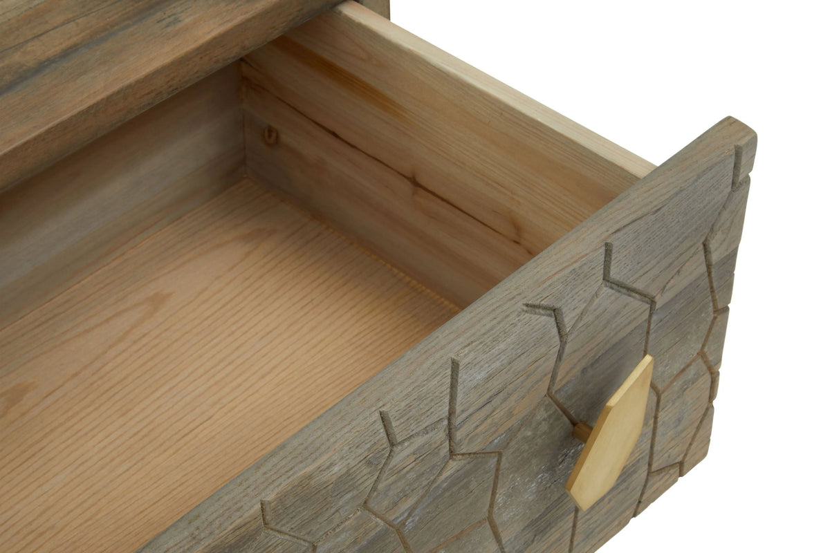 Maldon Recycled Elm Wood Chest of 4 Drawers