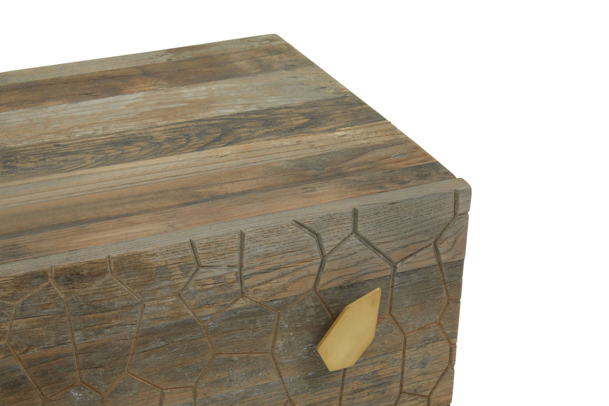 Maldon Recycled Elm Wood Chest of 4 Drawers