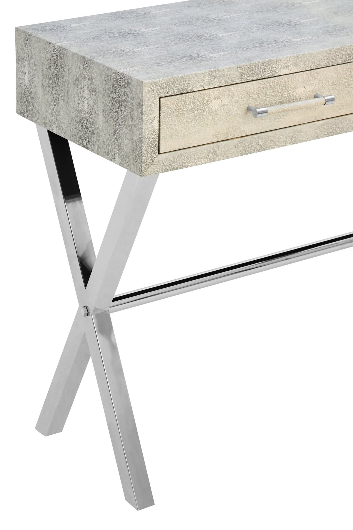 Ashbourne Two Drawer Grey Shagreen Effect Console Table