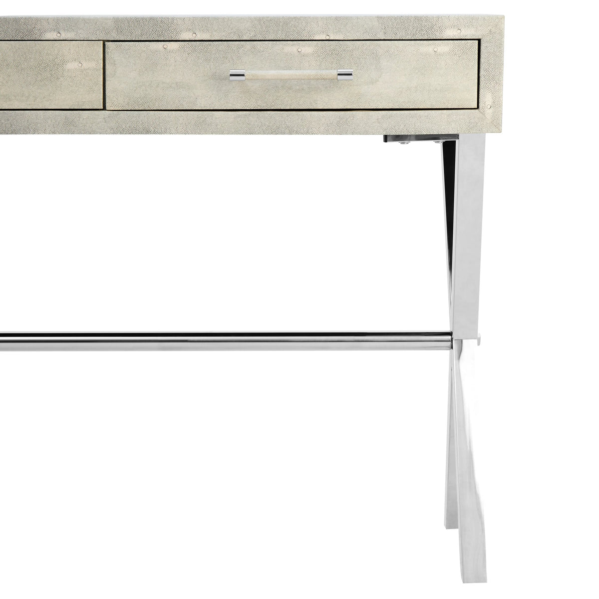 Ashbourne Two Drawer Grey Shagreen Effect Console Table