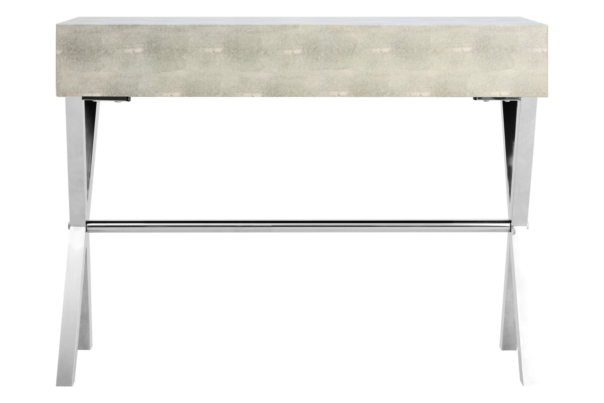 Ashbourne Two Drawer Grey Shagreen Effect Console Table