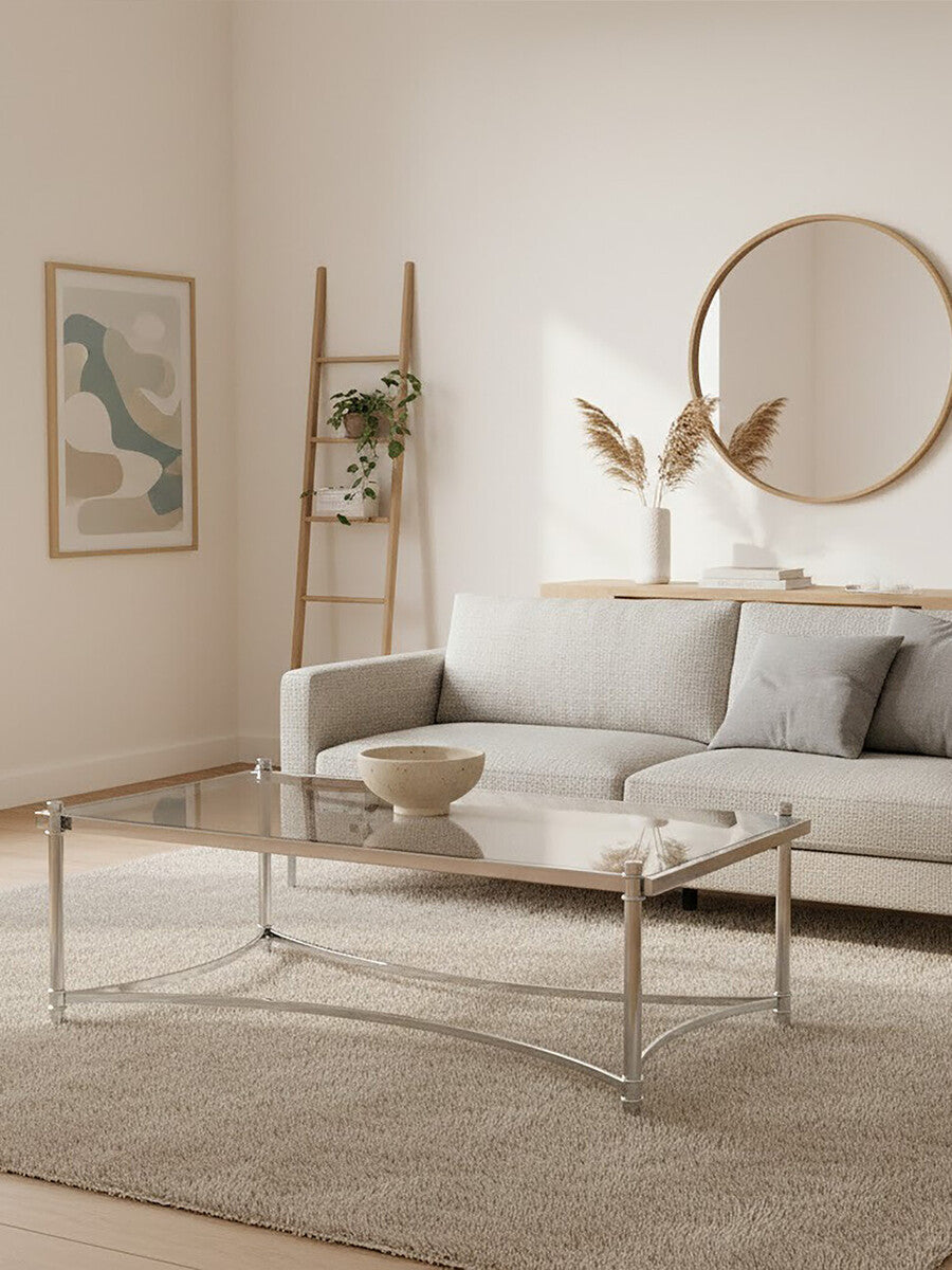 Monaco Rectangular Coffee Table with Glass