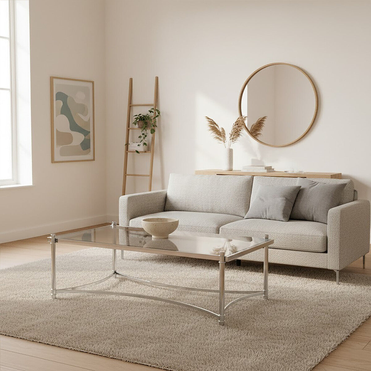 Monaco Rectangular Coffee Table with Glass