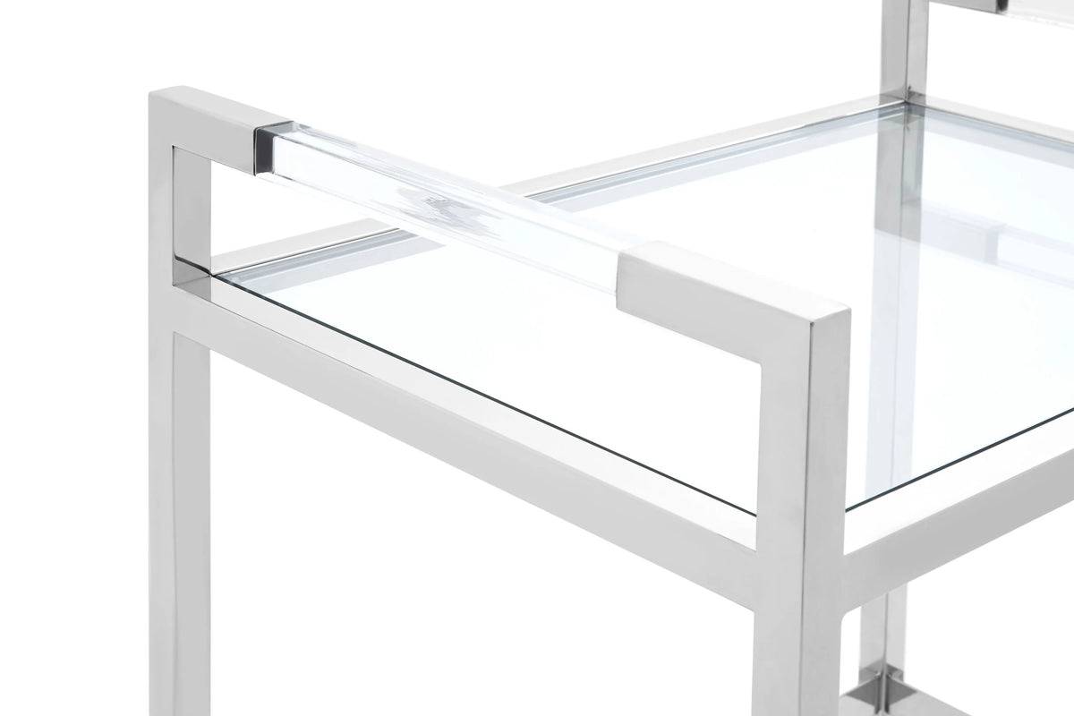 Valencia Silver Finish 2 Tier Drinks Trolley