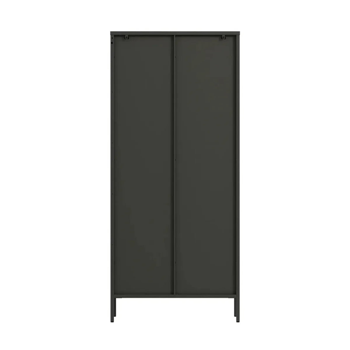 Ashford Metal Fluted Glass Door Tall Cabinet #colour_black