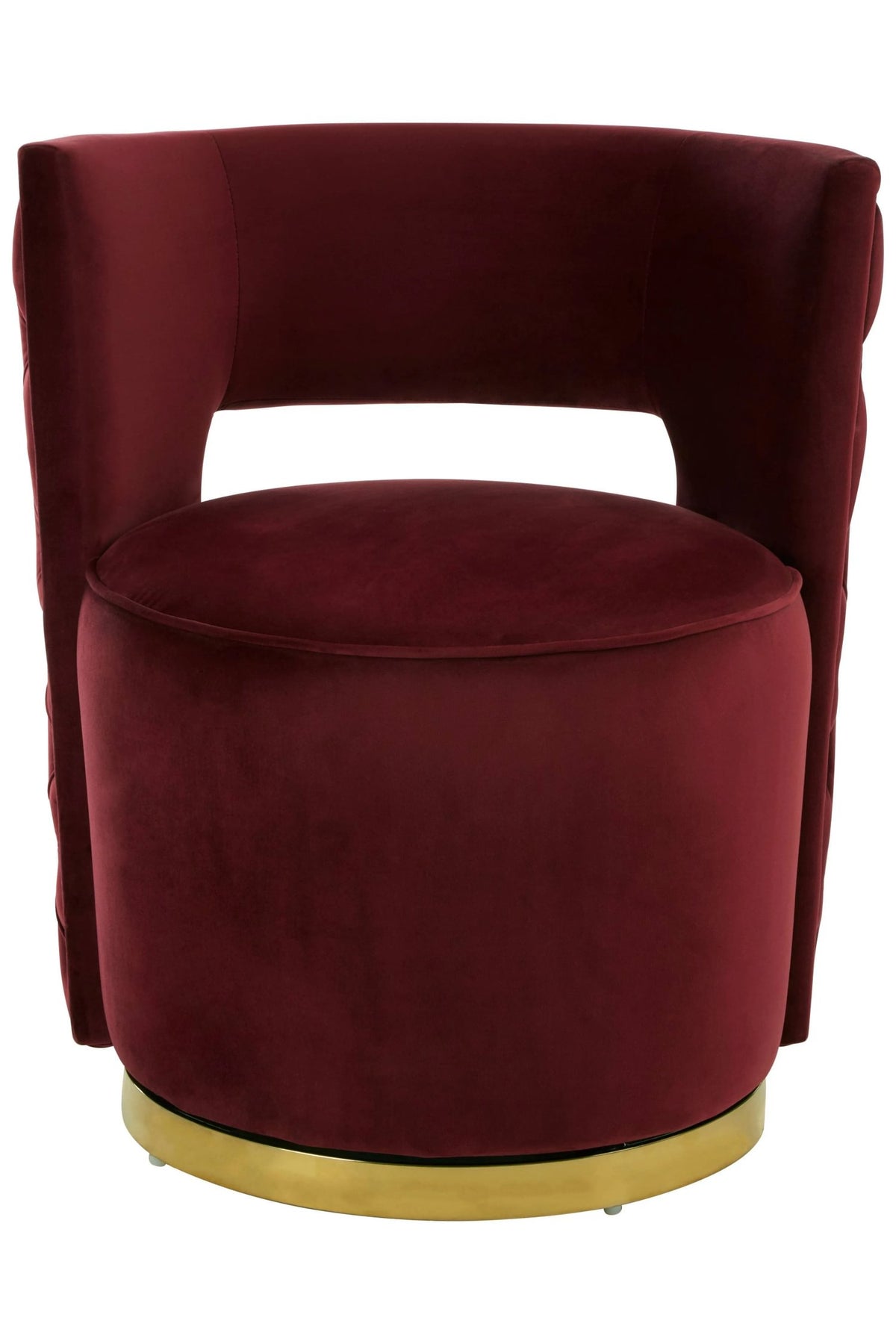 Dorset Red Wine Velvet Swivel Chair
